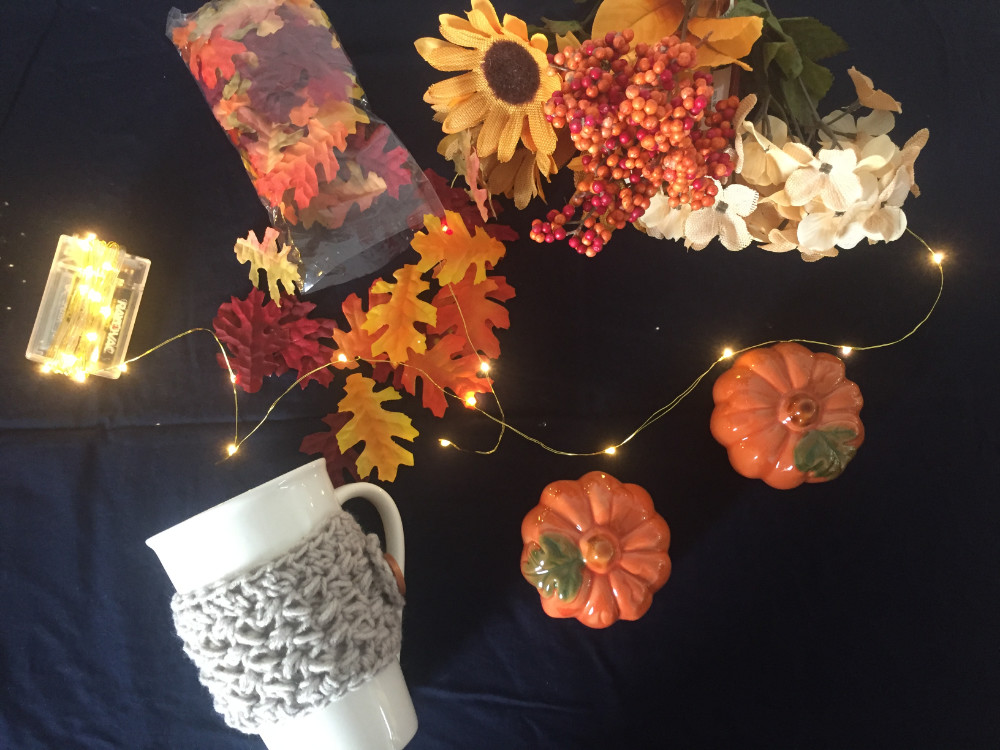 fall decorations from the dollar store