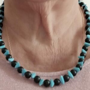BLUE AND BLACK NECKLACE