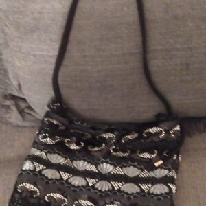 BLACK AND WHITE EVENING PURSE