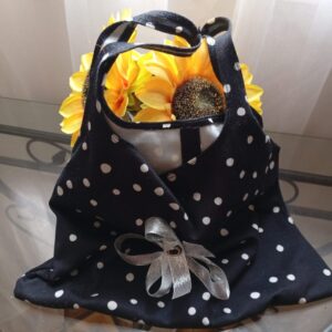BLACK AND WHITE LITTLE TOTE BAG